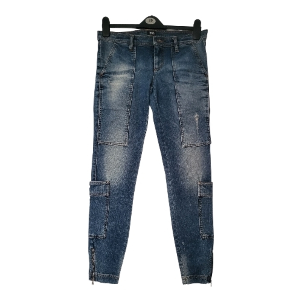 Dolce&Gabbana Blue Cargo Jean Slim Fit Distressed Stretch Denim Unused Size Eu42